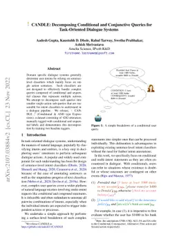 CANDLE: Decomposing Conditional and Conjunctive Queries for
  Task-Oriented Dialogue Systems