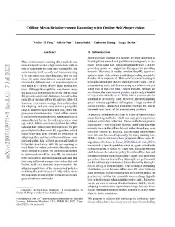 Offline Meta-Reinforcement Learning with Online Self-Supervision