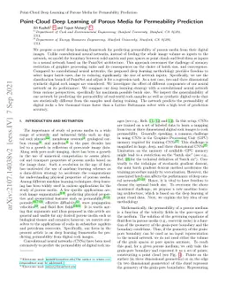 Point-Cloud Deep Learning of Porous Media for Permeability Prediction