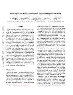 Semi-Supervised Active Learning with Temporal Output Discrepancy