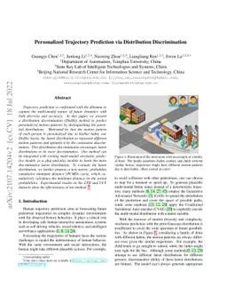 Personalized Trajectory Prediction via Distribution Discrimination