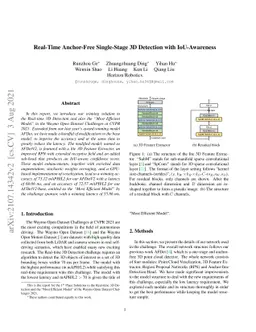 Real-Time Anchor-Free Single-Stage 3D Detection with IoU-Awareness