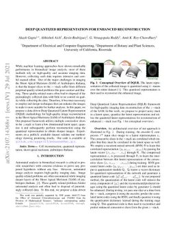 Deep Quantized Representation for Enhanced Reconstruction