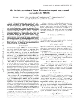 On the interpretation of linear Riemannian tangent space model
  parameters in M/EEG
