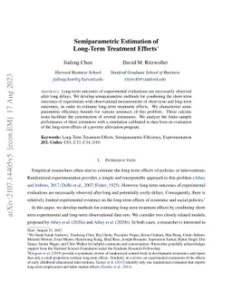 Semiparametric Estimation of Long-Term Treatment Effects