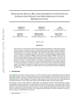 Enhancing Social Relation Inference with Concise Interaction Graph and
  Discriminative Scene Representation