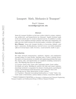 Lunaport: Math, Mechanics & Transport