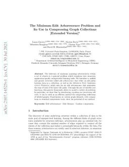 The Minimum Edit Arborescence Problem and Its Use in Compressing Graph
  Collections [Extended Version]