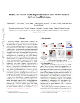 Product1M: Towards Weakly Supervised Instance-Level Product Retrieval
  via Cross-modal Pretraining