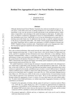 Residual Tree Aggregation of Layers for Neural Machine Translation