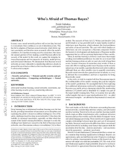 Who's Afraid of Thomas Bayes?