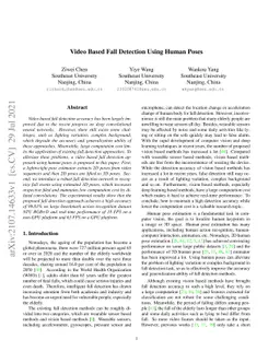 Video Based Fall Detection Using Human Poses