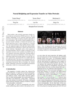 Neural Relighting and Expression Transfer On Video Portraits