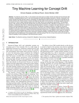 Tiny Machine Learning for Concept Drift