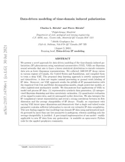 Data-driven modeling of time-domain induced polarization