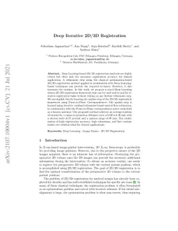 Deep Iterative 2D/3D Registration