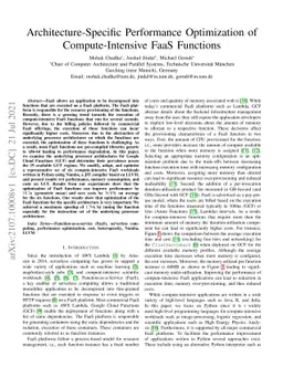 Architecture-Specific Performance Optimization of Compute-Intensive FaaS
  Functions