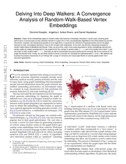 Delving Into Deep Walkers: A Convergence Analysis of Random-Walk-Based
  Vertex Embeddings