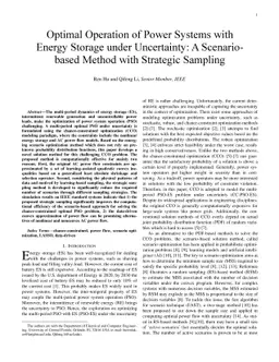Optimal Operation of Power Systems with Energy Storage under
  Uncertainty: A Scenario-based Method with Strategic Sampling