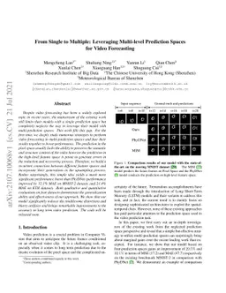 From Single to Multiple: Leveraging Multi-level Prediction Spaces for
  Video Forecasting