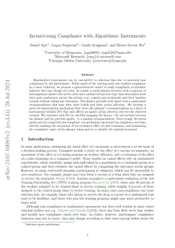 Incentivizing Compliance with Algorithmic Instruments