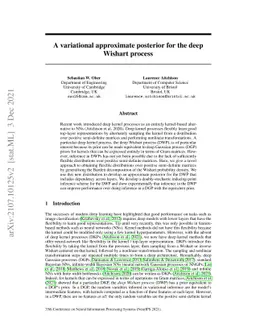 A variational approximate posterior for the deep Wishart process