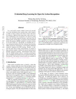 Evidential Deep Learning for Open Set Action Recognition