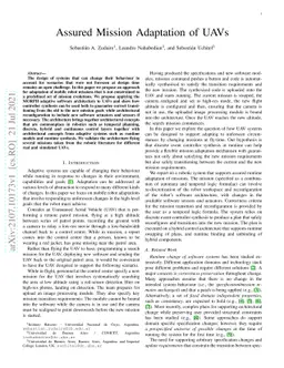 Assured Mission Adaptation of UAVs