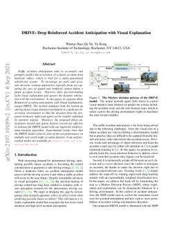 DRIVE: Deep Reinforced Accident Anticipation with Visual Explanation