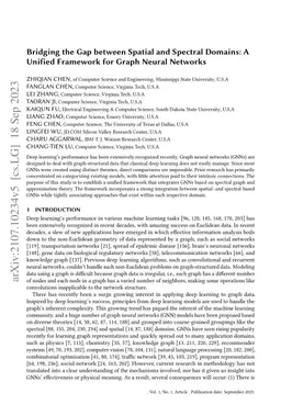 Bridging the Gap between Spatial and Spectral Domains: A Unified
  Framework for Graph Neural Networks