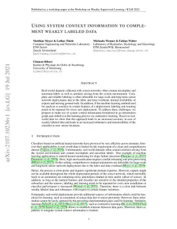 Using system context information to complement weakly labeled data