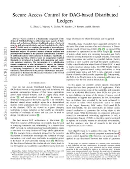 Secure Access Control for DAG-based Distributed Ledgers