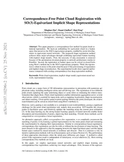 Correspondence-Free Point Cloud Registration with SO(3)-Equivariant
  Implicit Shape Representations