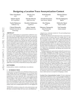 Designing a Location Trace Anonymization Contest