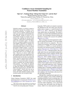 Confidence-Aware Scheduled Sampling for Neural Machine Translation