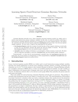 Learning Sparse Fixed-Structure Gaussian Bayesian Networks