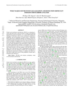 What Makes Sound Event Localization and Detection Difficult? Insights
  from Error Analysis