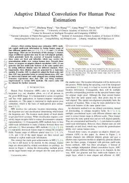 Adaptive Dilated Convolution For Human Pose Estimation