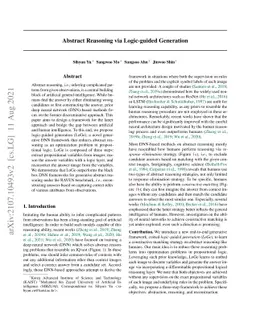 Abstract Reasoning via Logic-guided Generation