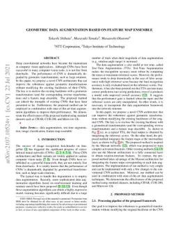 Geometric Data Augmentation Based on Feature Map Ensemble