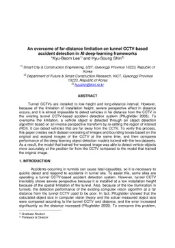 An overcome of far-distance limitation on tunnel CCTV-based accident
  detection in AI deep-learning frameworks