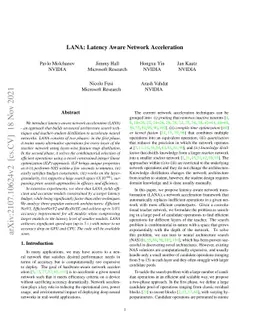 LANA: Latency Aware Network Acceleration