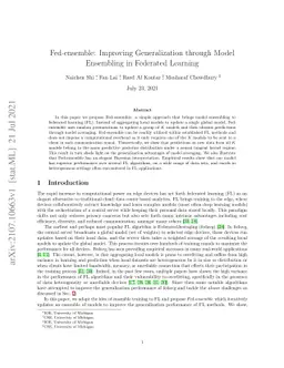 Fed-ensemble: Improving Generalization through Model Ensembling in
  Federated Learning