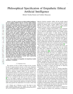 Philosophical Specification of Empathetic Ethical Artificial
  Intelligence