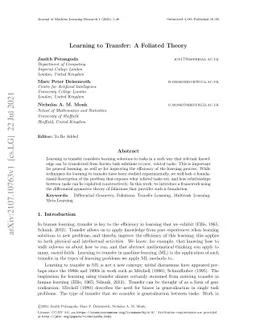 Learning to Transfer: A Foliated Theory