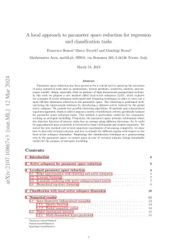 A local approach to parameter space reduction for regression and
  classification tasks