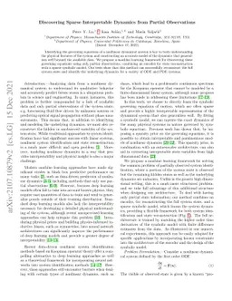 Discovering Sparse Interpretable Dynamics from Partial Observations
