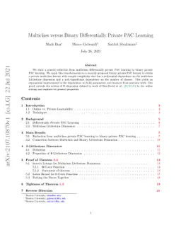 Multiclass versus Binary Differentially Private PAC Learning