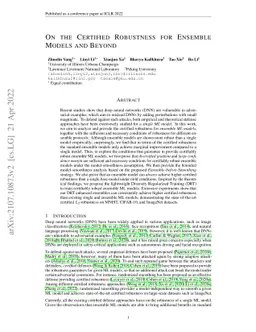 On the Certified Robustness for Ensemble Models and Beyond