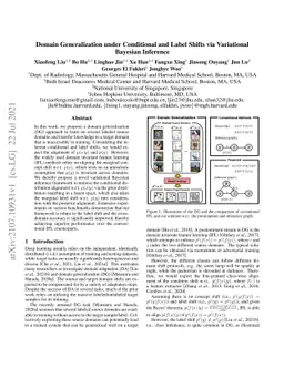 Domain Generalization under Conditional and Label Shifts via Variational
  Bayesian Inference
